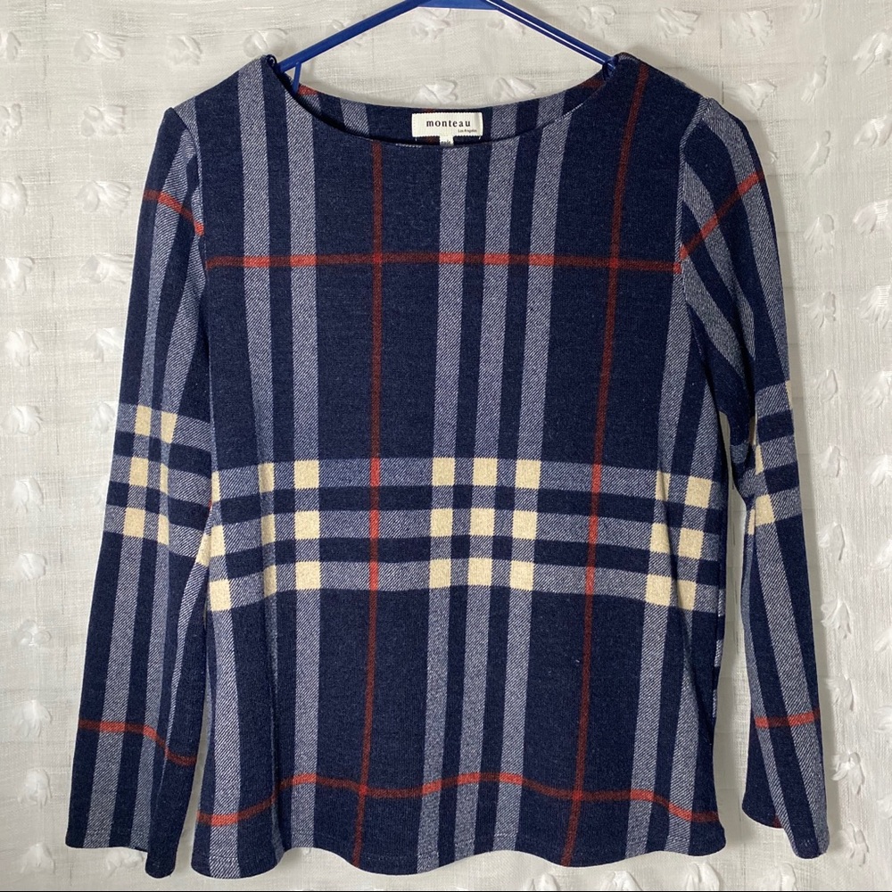 Plaid Juniors Top